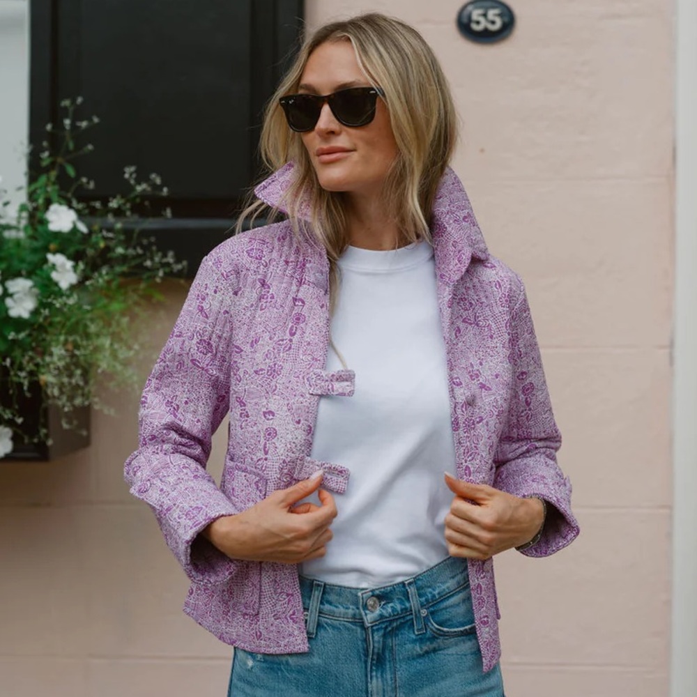 Julia Amory Dakota Jacket in Orchid Marbella size Medium. New without tags